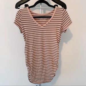 Motherhood Maternity Pink/Green Striped Maternity